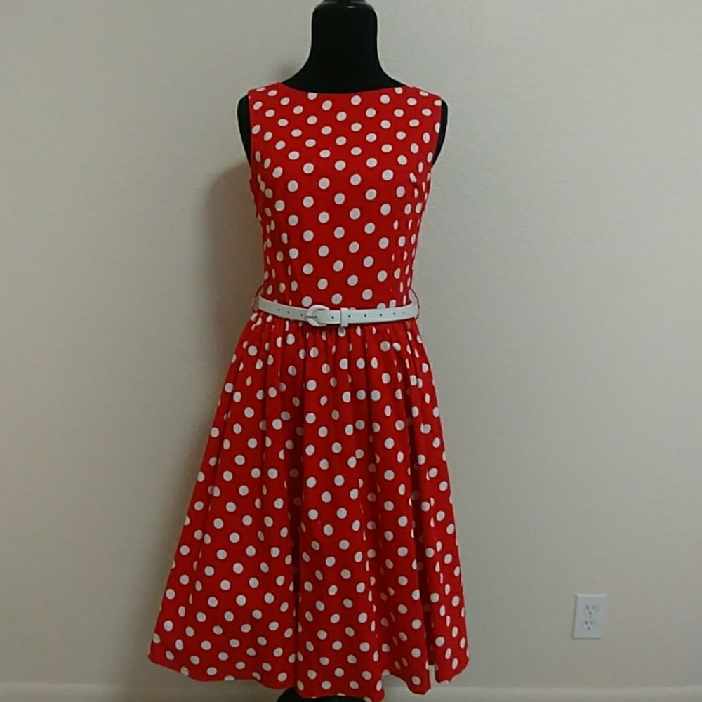 Vintage Red Polka Dot Dress